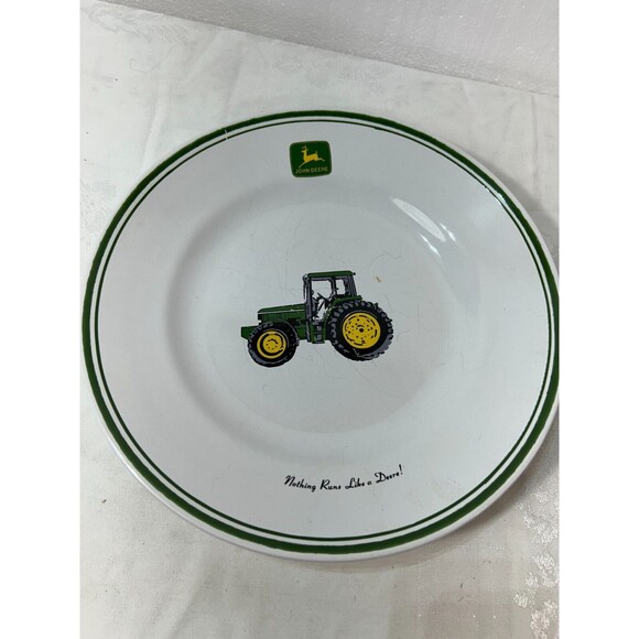 Set of 4 JOHN DEERE 11 1/4" DINNER PLATES good condition - Picture 3 of 7